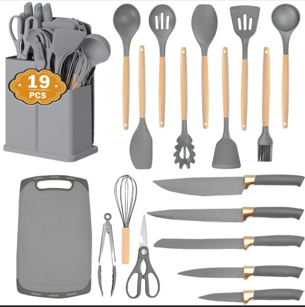 19pcs silicone cooking set