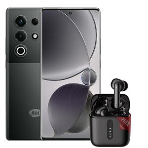 Itel S25 Ultra 4G, 6.78", 8GB RAM + 128GB (Dual SIM), 5000mAh, Black (1YR WRTY) + Free Buds Ace Pro