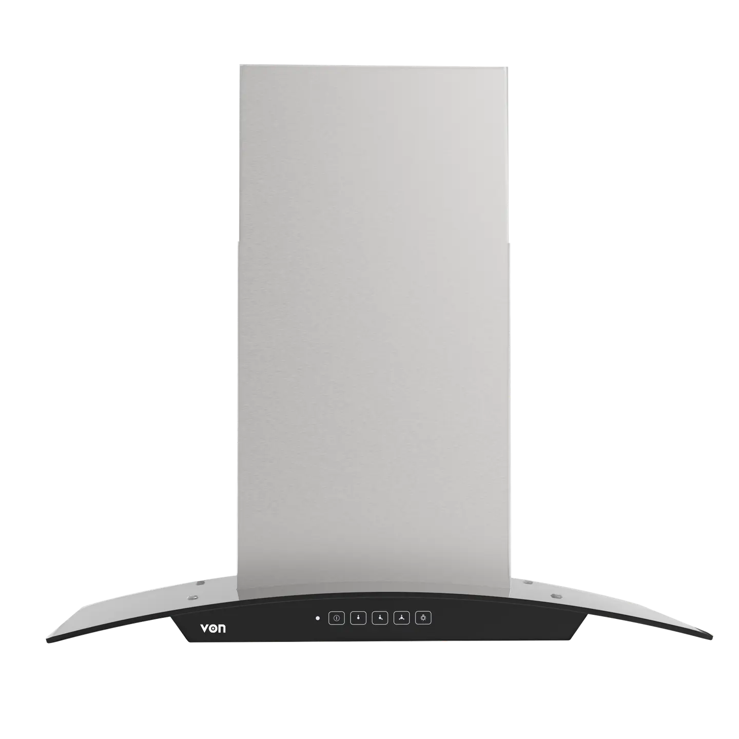 VON VHDWG670RCX Built In Hood Curved Glass 60CM, Stainless Steel