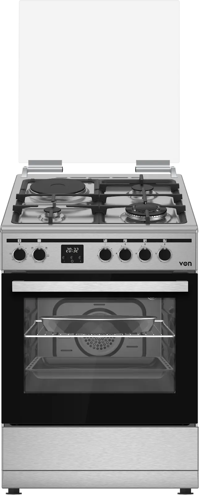 Von VCF663175FSX Freestanding Cooker 3 Gas + 1 Electric - Inox