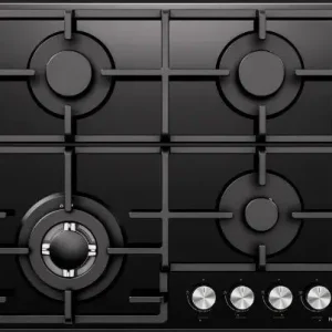 Hisense HHU60GAGB Built In Hob 4 Gas, 60CM - Black Glass