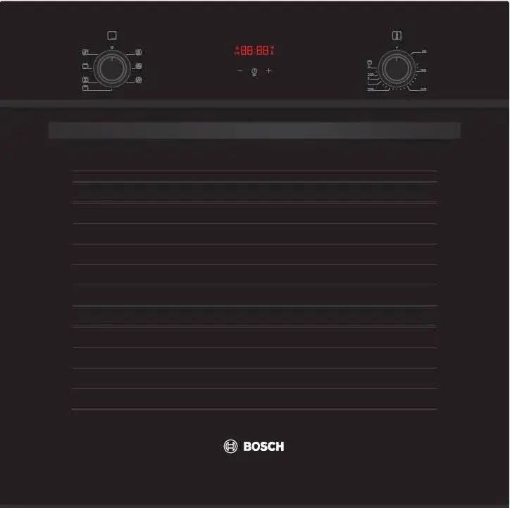 BOSCH HBF512BB1M Built In Oven, 7 Function LED Displays, Black - 60cm