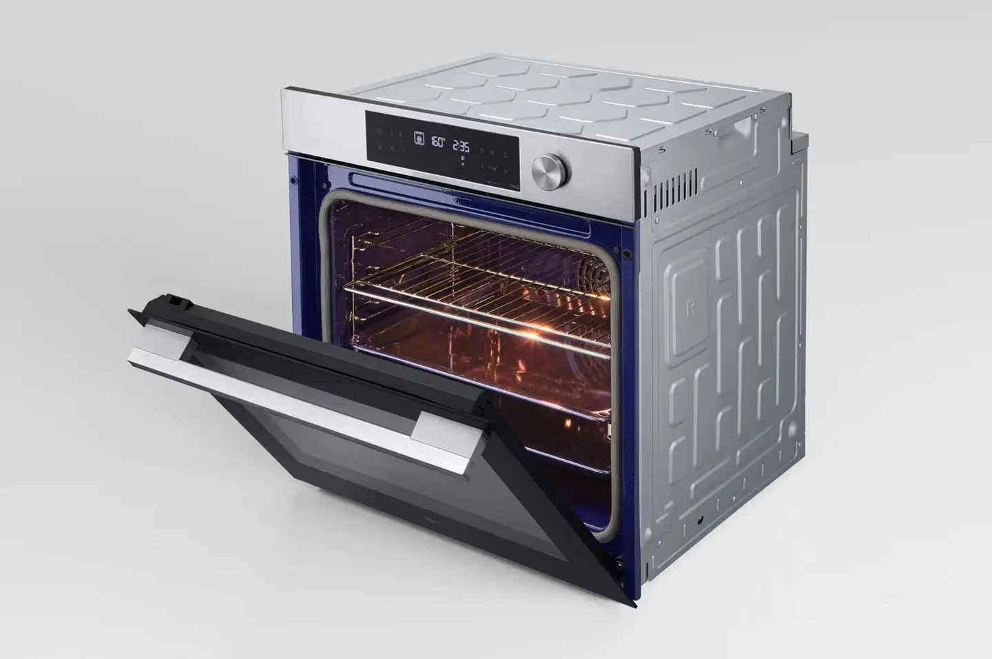LG WSED7613S InstaView Built In Oven, 60Cm EasyClean™, LG ThinQ™, Silver - 76 Litres