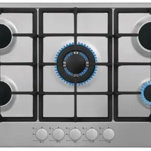 Simfer H9501VGVIM 4 Gas Hob, 1 Wok, Stainless Steel - 90CM