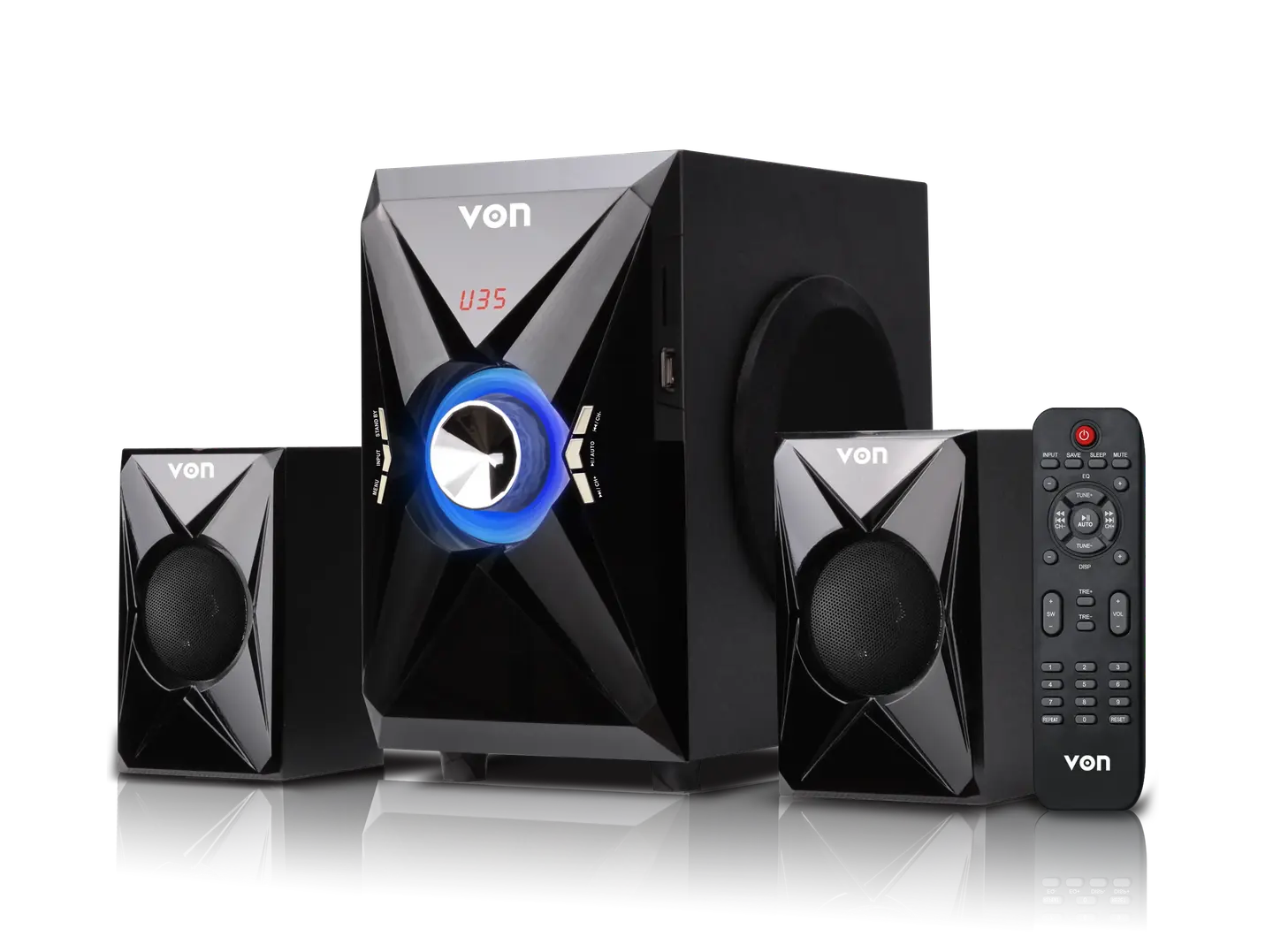 VON 2.1CH VSW0502BEK Subwoofer 50W RMS, Bluetooth
