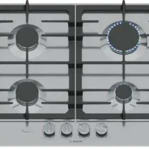 Bosch PCP6A5I90 Built In Hob 60CM 4 Gas - Stainless Steel