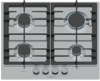 Bosch PCP6A5I90 Built In Hob 60CM 4 Gas - Stainless Steel