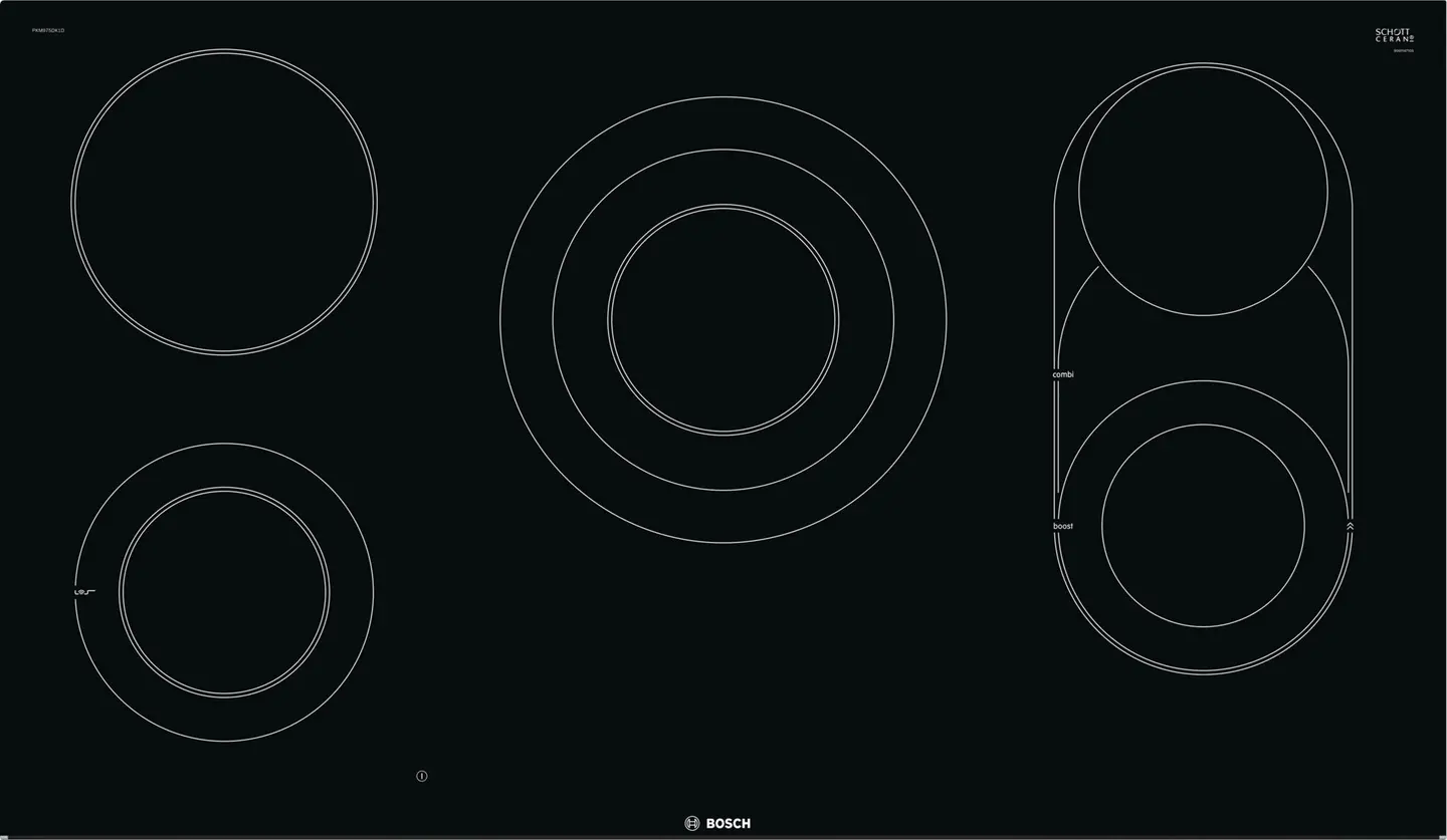 Bosch PKM975DK1D 5 Electric Ceramic Black Hob - 90 CM