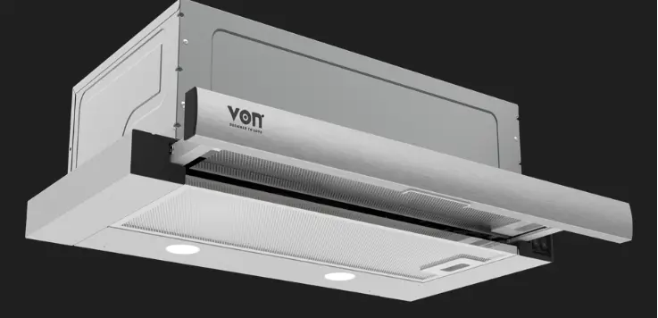 VON VBDF6131X Telescopic Concealed Hood, 60cm - Stainless Steel