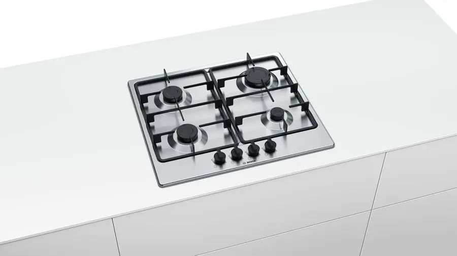 Bosch PGP6B5B60 4 Gas Stainless Steel Hob - 60CM