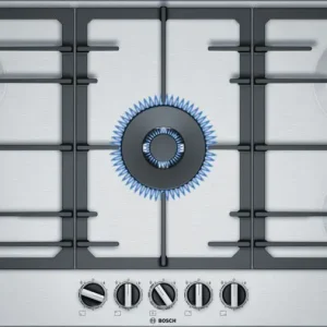 Bosch PCR9A5B90 5 Gas Stainless Steel Hob - 90 CM
