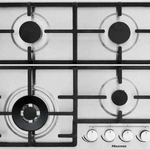 Hisense HHU60GAGR Built In Hob 4 Gas, 60CM - Stainless Steel