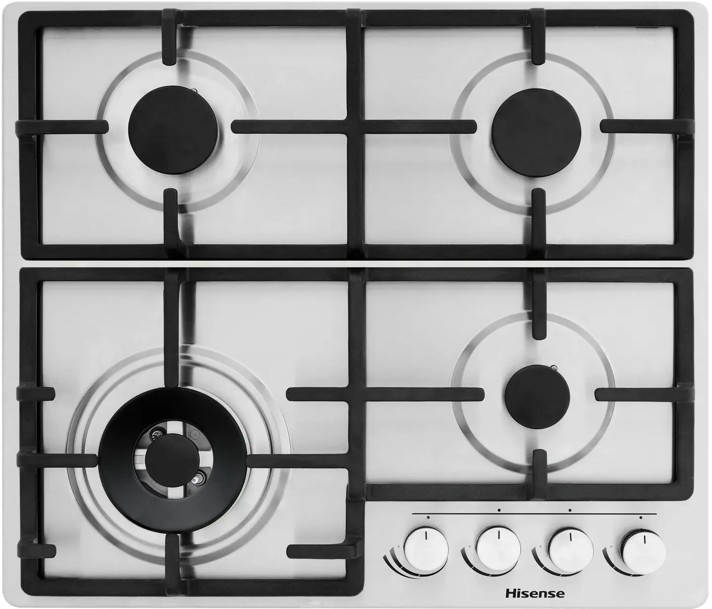 Hisense HHU60GAGR Built In Hob 4 Gas, 60CM - Stainless Steel