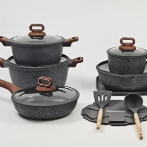 16 Pcs Donnor Berry Granite Nonstick Cookware Set