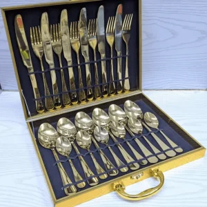 24Pcs Gold Cutlery Set