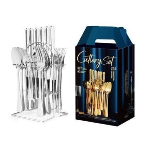 24pcs Silverware Flatware Stainless Steel Cutlery Set