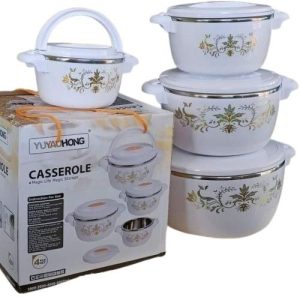 Casserole 4pcs of Hotpots Serving Dishes Serveware Set 1000, 2000, 4000 and 6000ML