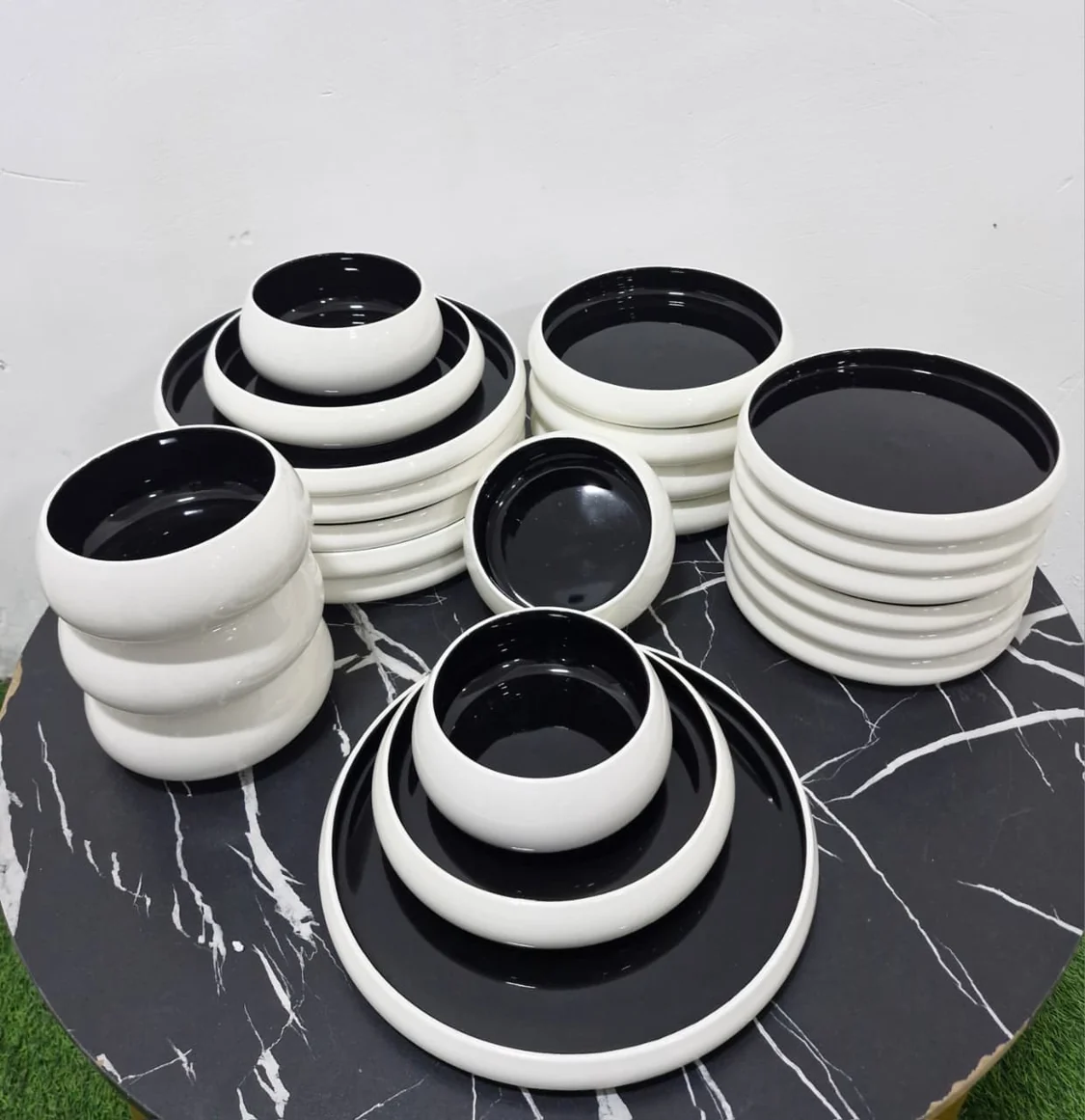 Premium White Ceramic Dinner Set 24 Piece