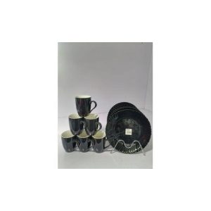 Sunda 12pcs dinner ware set 6 plates and 6 mug set